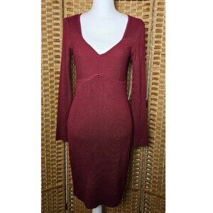 Crave Fame Burgundy Knit Dress L NWT